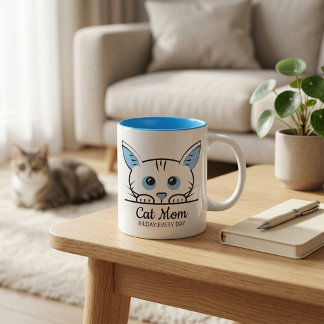 Caneca de Café de Mãe de Gato Fofa