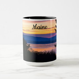 Caneca de café de Maine do nascer do sol