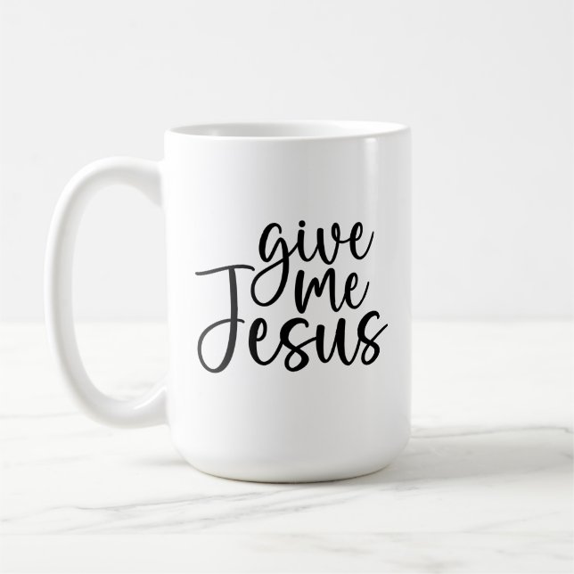 Caneca De Café Dê-Me Jesus Café Tea Mug (Esquerda)