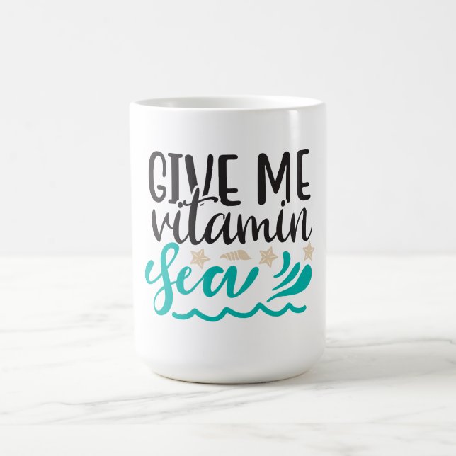 Caneca De Café Dê-me Mar de Vitamina (Centro)