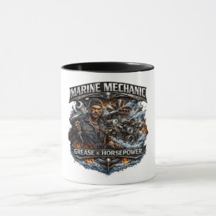 Caneca de Café de Mecânico Marinho