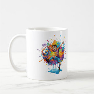 Caneca de Café de Menino Artístico Vibrante
