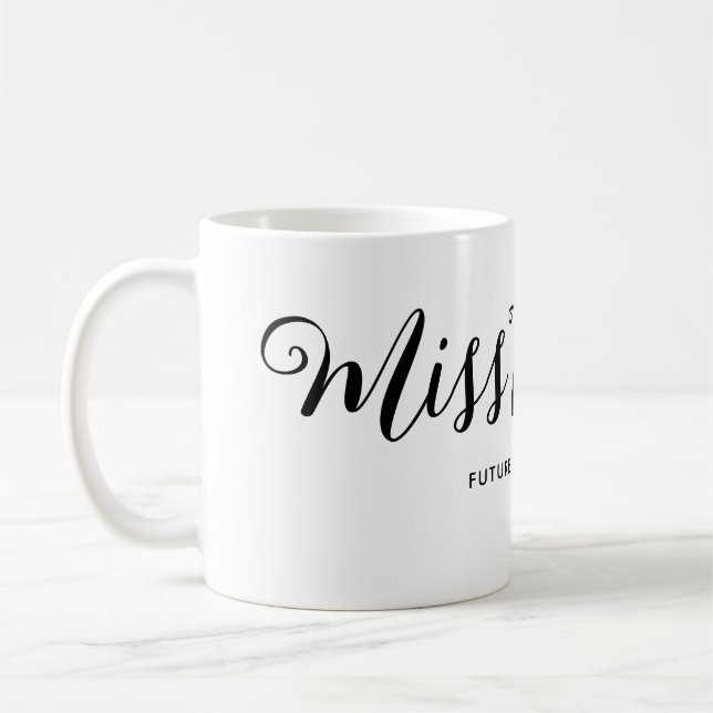 Caneca De Café De Miss a Sra Moderna Boho Roteiro Despedida de So (Esquerda)