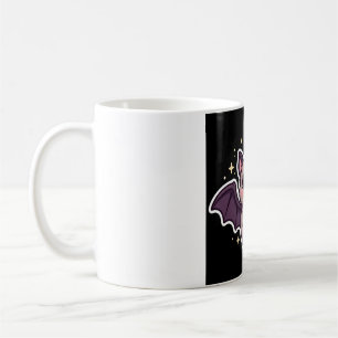 Caneca de café de morcego fofo segurando milho doc