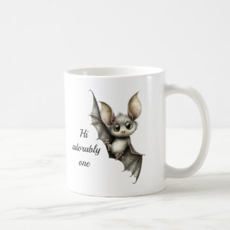 Caneca de Café de Morcego Gótico Fofo – "Olá Amado