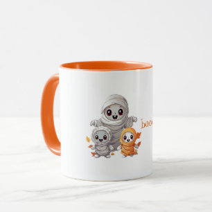 Caneca de Café de Múmias Assustadoras de Halloween