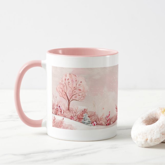 caneca de café de Natal (Com Donut)