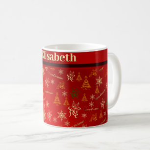 caneca de café de natal alegre