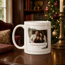 Caneca de Café de Natal com Foto Personalizada da