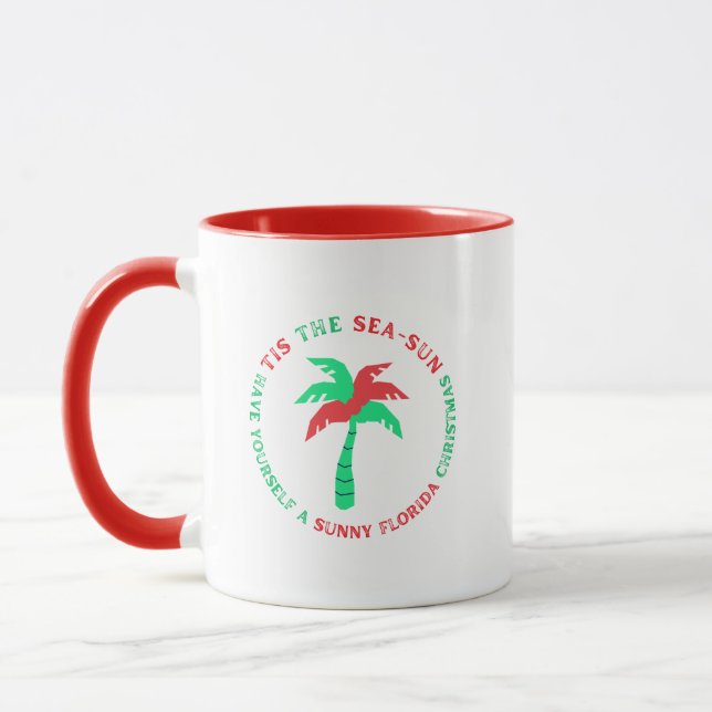 Caneca de Café de Natal da Flórida - É a Estação d (Esquerda)