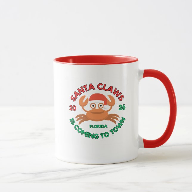 Caneca de Café de Natal da Flórida Santa Claws (Direita)
