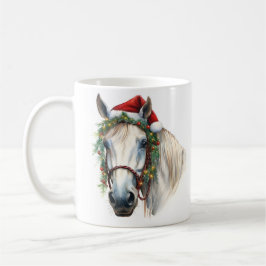 Caneca de café de Natal de cavalo feriado