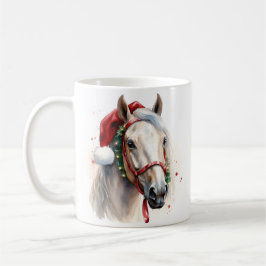 Caneca de café de Natal de cavalo feriado