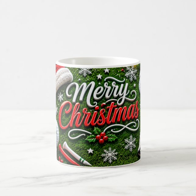 Caneca de Café de Natal de Golfe (Centro)
