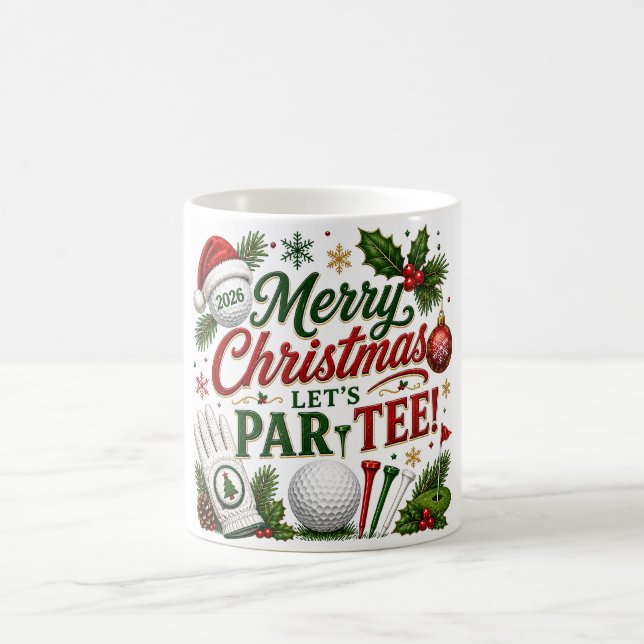Caneca de café de Natal de golfe (Centro)