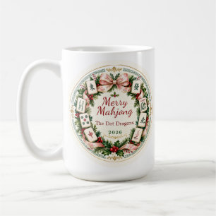 Caneca de café de Natal de Mahjong