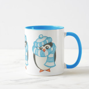 Caneca de Café de Natal de Pinguim