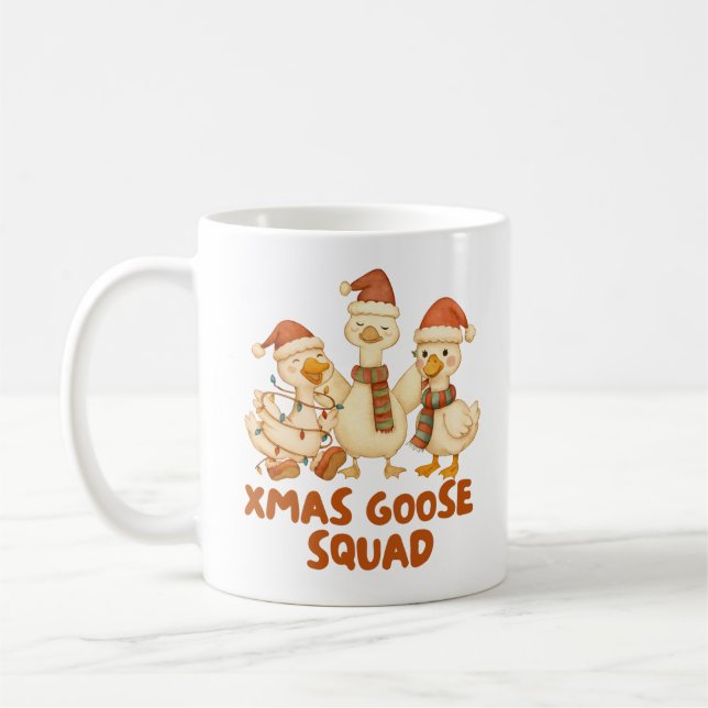 Caneca de Café de Natal Divertida – Esquadrão de G (Esquerda)