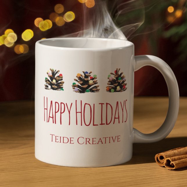 Caneca de Café de Natal Empresarial Férias Cone (Criador carregado)