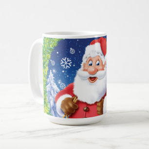 Caneca de café de Natal, Papais noeis e saco de br
