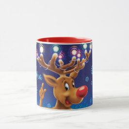 Caneca de café de Natal personalizada, Rudolph e l