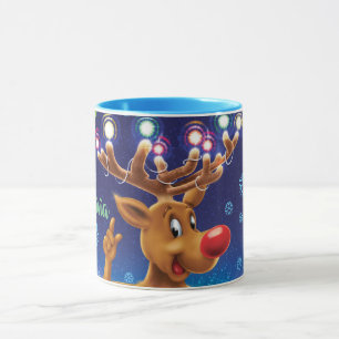 Caneca de café de Natal personalizada, Rudolph e l