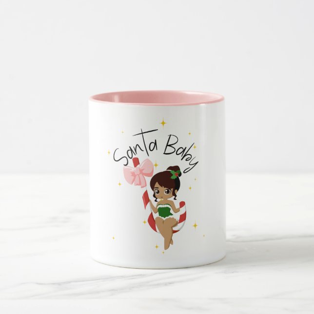 Caneca de Café de Natal Santa Baby Fofa (Centro)