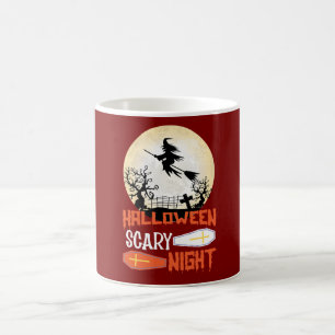 Caneca de Café de Noite Assustadora de Halloween B