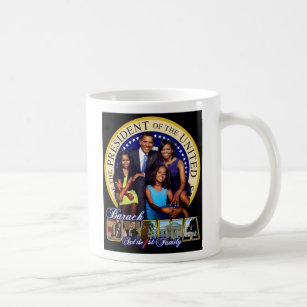 Caneca de café de Obama e de família