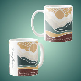 Caneca De Café Dê Obrigados a ele Christian Boho Sunrise
