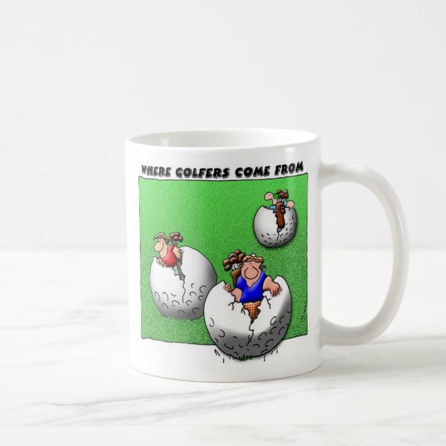 Caneca De Café De onde os jogadores de golfe vêm (Direita)
