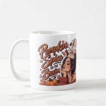 Caneca de Café de Outono com Temática de Abobrinha