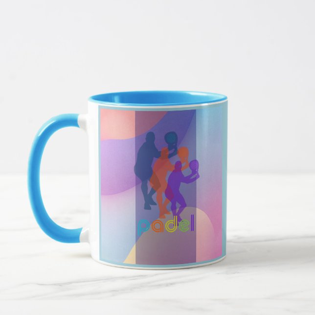 CANECA DE CAFÉ DE PADEL – ESTILO VIBRANTE para ELE (Esquerda)