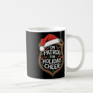 Caneca De Café De Patrulha Para a Segurança de Natal Alegria de F