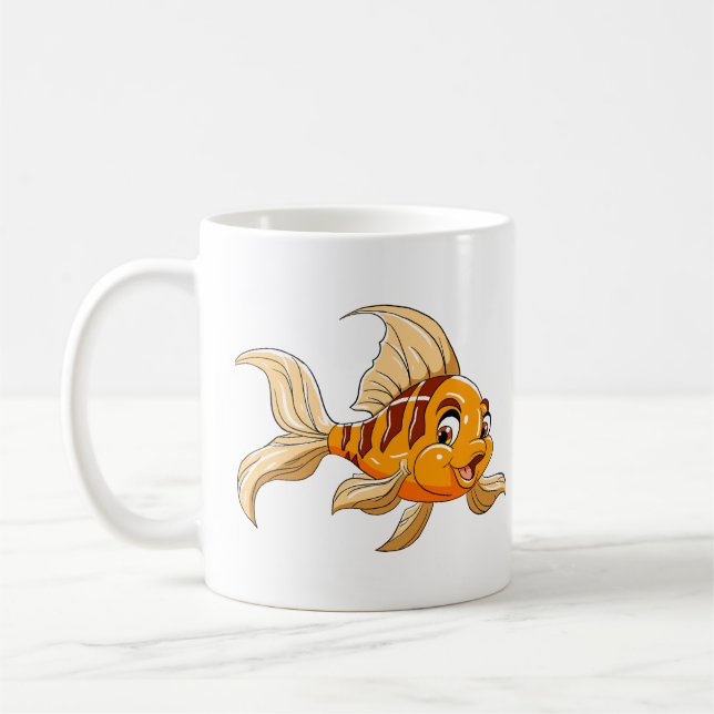Caneca de Café de Peixe Fofo de Desenho Animado (Esquerda)