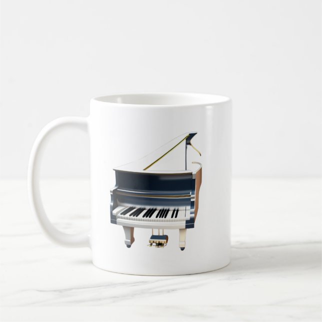 Caneca de café de piano branca (Esquerda)