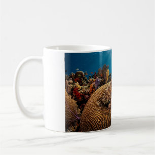 Caneca de Café de polvo camuflado e coral