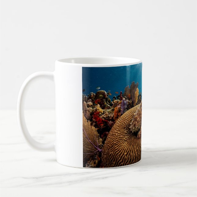 Caneca de Café de polvo camuflado e coral (Esquerda)