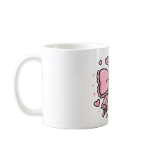 Caneca de Café de polvo cor-de-rosa fofo – Adoráve