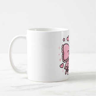 Caneca de Café de polvo cor-de-rosa fofo – Adoráve