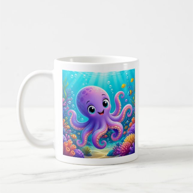 Caneca de Café de polvo Roxo Engraçado (Esquerda)