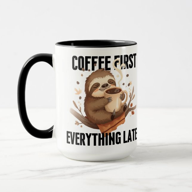 Caneca de Café de Preguiça Fofa presente (Esquerda)