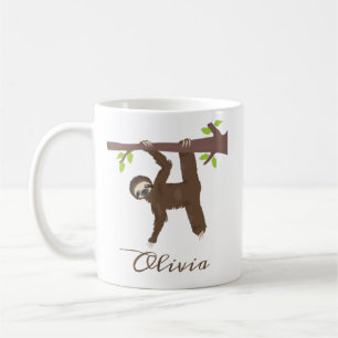 Caneca de Café de Preguiça Personalizada Presentes
