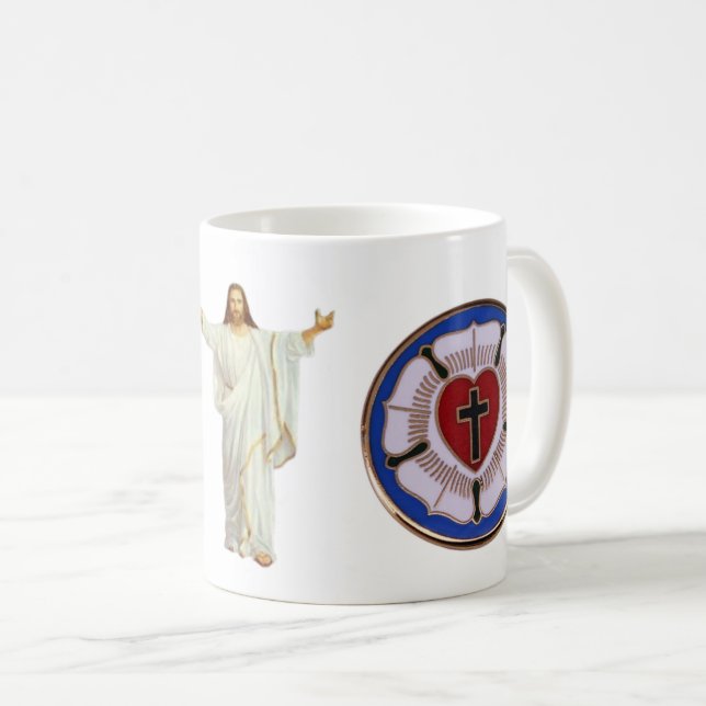 Caneca de Café de Presente da Igreja Luterana (Frente Esquerda)