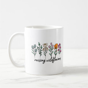 Caneca de café de presente do Dia das Mães com flo