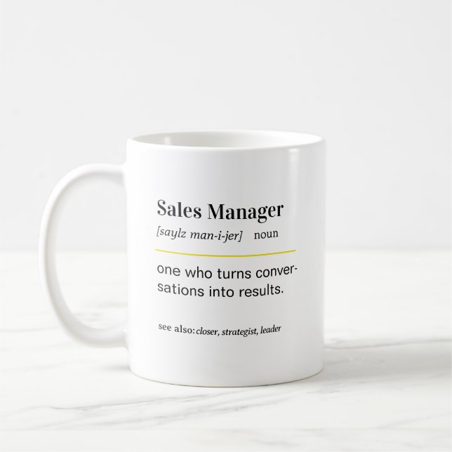 Caneca de café de presente engraçado para gerente  (Esquerda)
