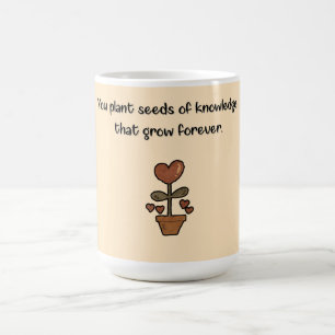 Caneca de café de presente para professor