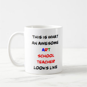 caneca de café de professor de arte incrível