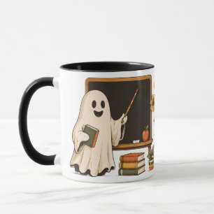 Caneca de Café de Professora Assustadora Era Hallo
