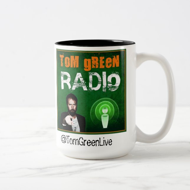 Caneca de café de rádio verde de Tom (Direita)